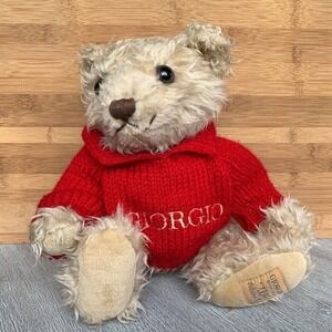 Giorgio Beverly Hills 1995 Collectors Teddy Bear Plush with Red Knit Sweater